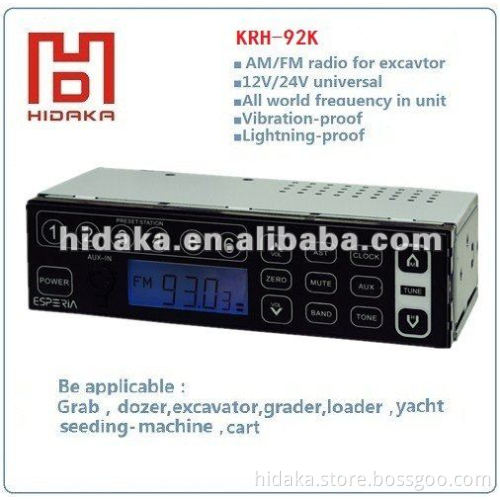 Hidaka 24volt truck radio with MP3 spaeker car radio with CE, FCC